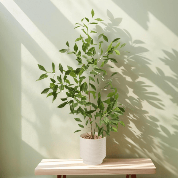 Artificial Potted Plants Indoor,27" Faux Plants Ficus Leaves Trees
