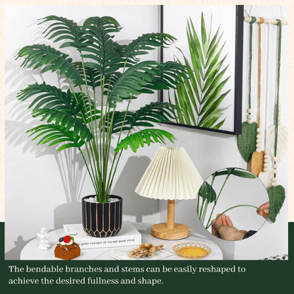 28" Fake Palm Tree – Large Artificial Potted Plant Indoor