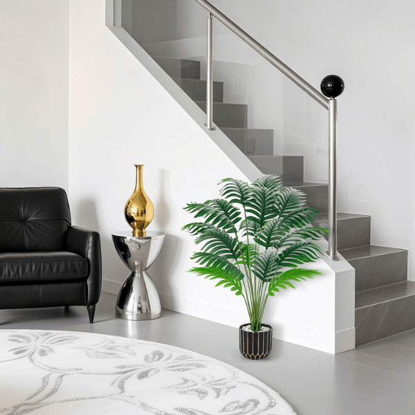 28" Fake Palm Tree – Large Artificial Potted Plant Indoor