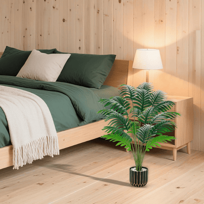 28" Fake Palm Tree – Large Artificial Potted Plant Indoor