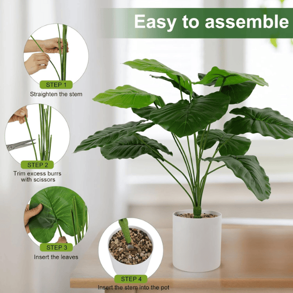 Fake Plants Artificial Tropical Faux Potted Plants Indoor