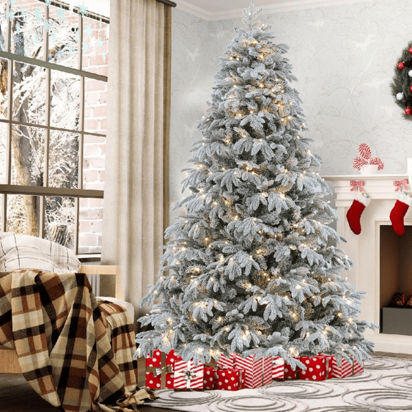 Flocked Spruce Artificial Christmas Tree